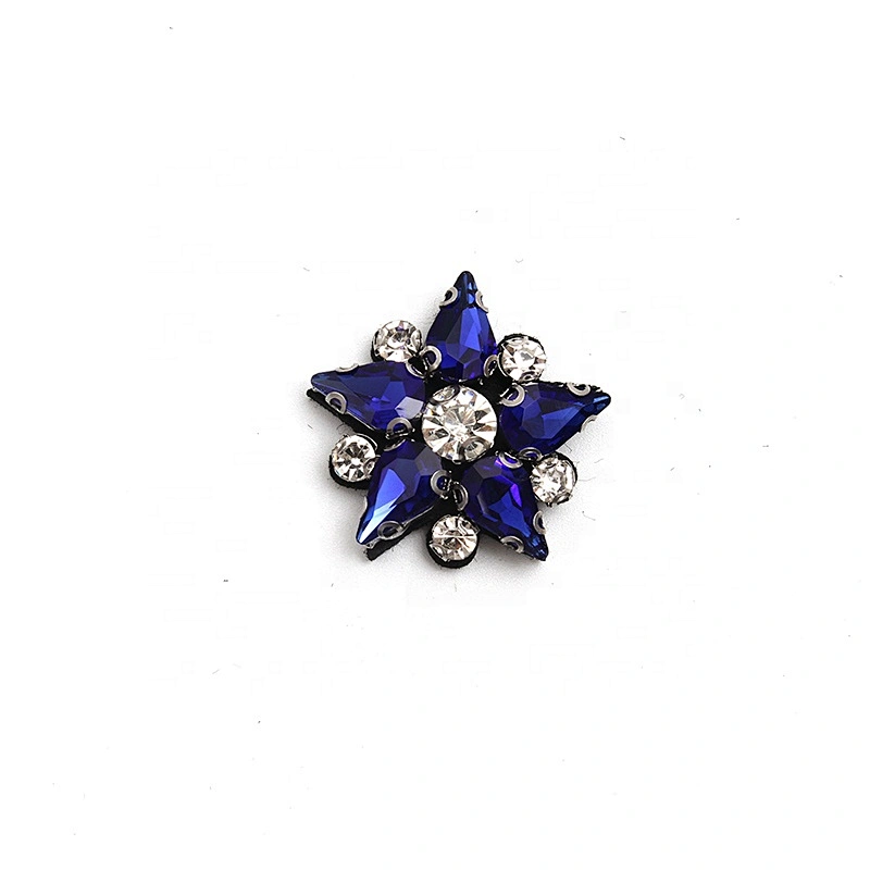 Christmas Cherry Flower Decorative Sew on Rhinestone Beaded Patches Wholesale patches for clothing