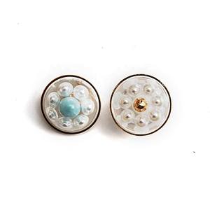 European and American style clothing rhinestone buttons crystal pearl clothing accessories wholesale butt,crystal button