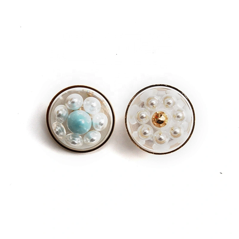 European and American style clothing rhinestone buttons crystal pearl clothing accessories wholesale butt,crystal button