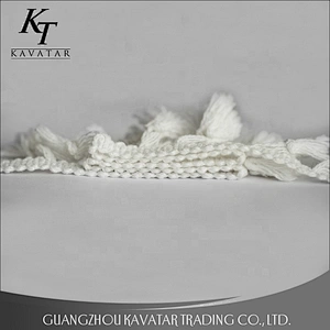 Kavatar Wholesale Customized Pure White Tassel Fringe For Garment Accessoires
