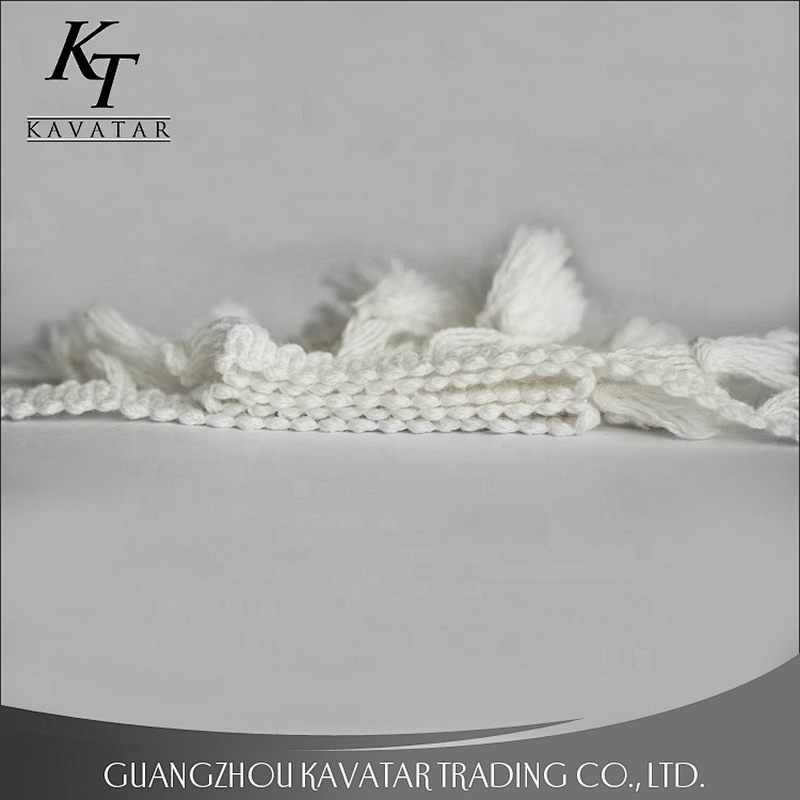 Kavatar Wholesale Customized Pure White Tassel Fringe For Garment Accessoires
