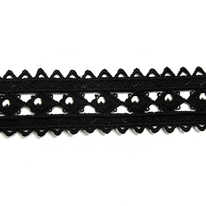 Wholesale 2.7cm Size Studs trim ribbon diy handmade costume dress sewing bead lace trim Design Rivets Trims
