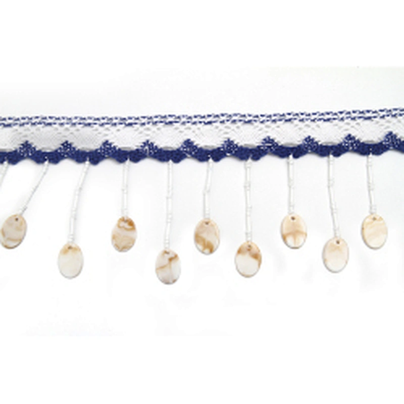 Wholesale tassels lace trim for garment rhinestone Pearl fringe tassel trimming  jute tassel trim
