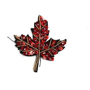 Christmas Cherry Flower Decorative Sew on Rhinestone Beaded Patches Wholesale patches for clothing