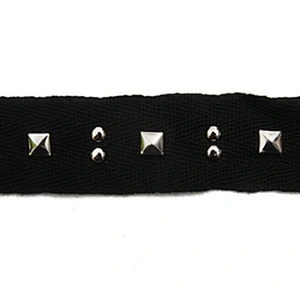 Wholesale 2.5cm Size Studs trim ribbon diy handmade costume dress sewing bead lace trim Design Rivets Trims