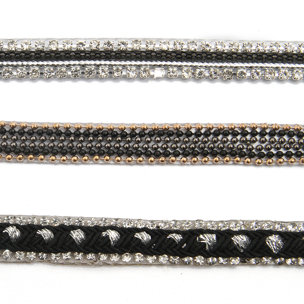 wholesale hot fix tape with rhinestone hot fix trimming chain glitter trim for DIY garment dresses Accessories