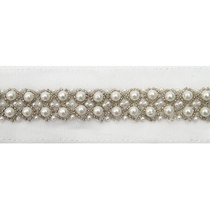 kavatar  wholesale new Handmade Bead lace Embroidered Tulle Trim wedding with Accessories Beads Crystals & Rhinestones