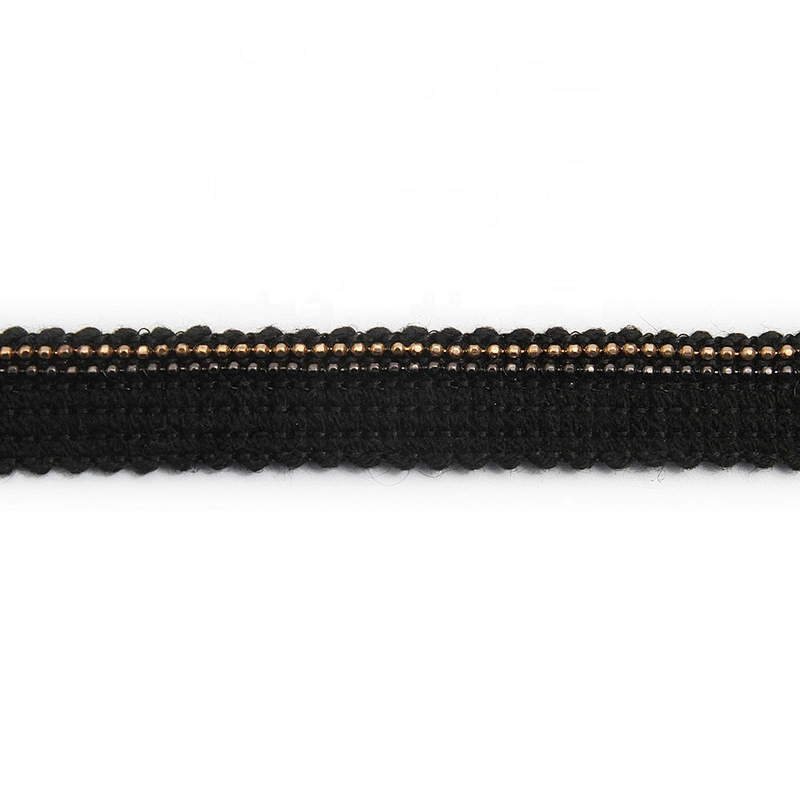 New wholesale Chain lace trim beaded 1.5 cm Sew-On  elastic lace trim Woven stretch lace trimmings for dresses