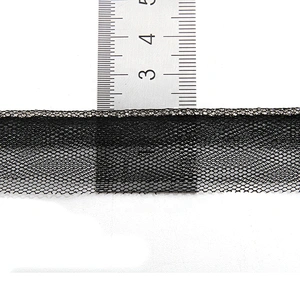 Wholesale Chain lace trim rhinestone 2.1 cm Sew-On lace trim Polyester net mesh Lace trimmings for clothes  Accessories