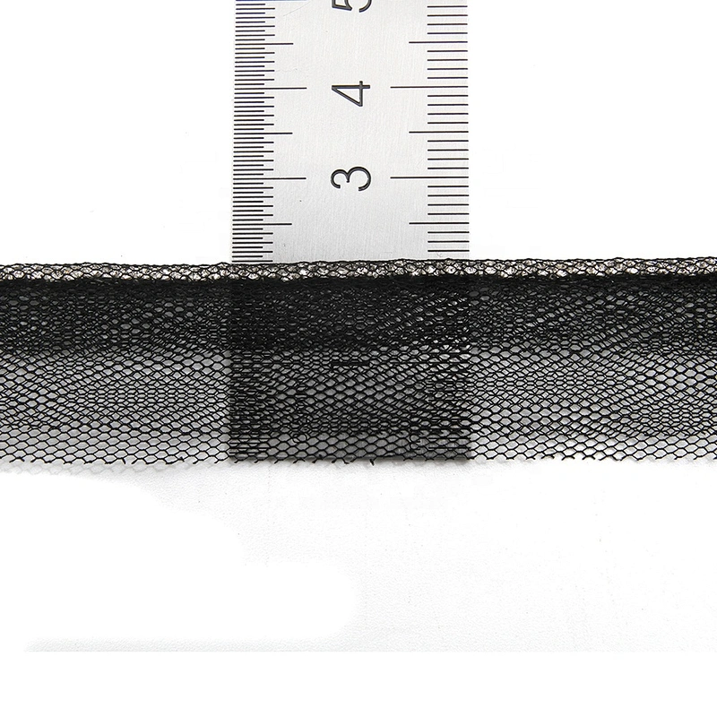 Wholesale Chain lace trim rhinestone 2.1 cm Sew-On lace trim Polyester net mesh Lace trimmings for clothes  Accessories