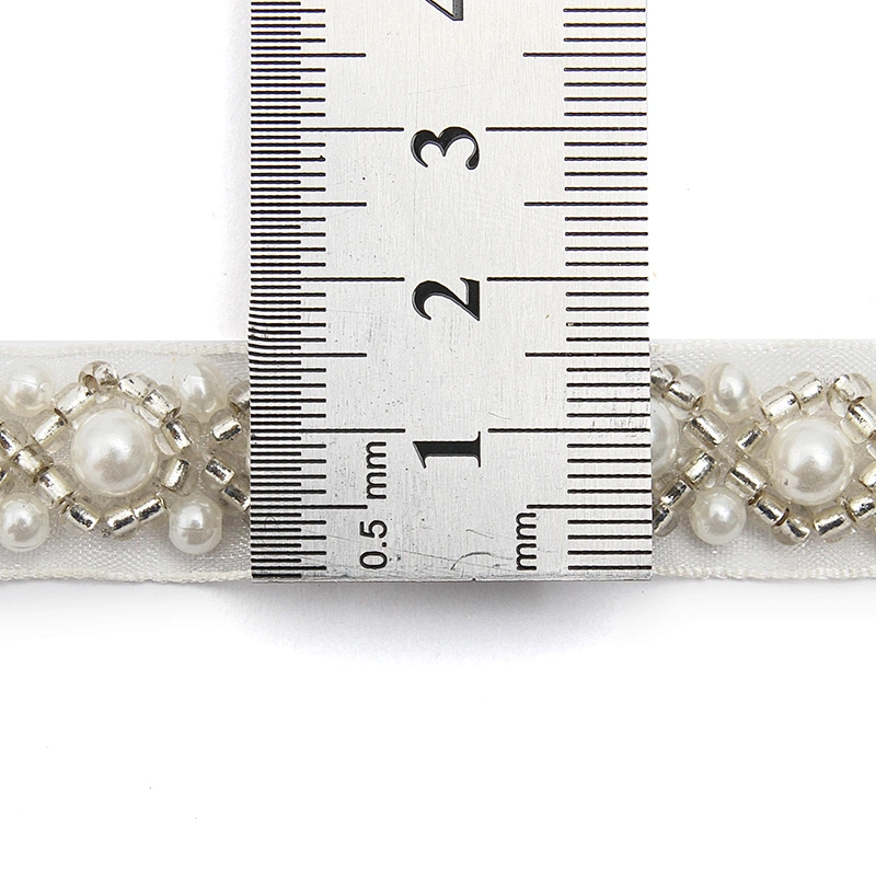 kavatar  wholesale new Handmade Bead lace Embroidered Tulle Trim wedding with Accessories Beads Crystals & Rhinestones
