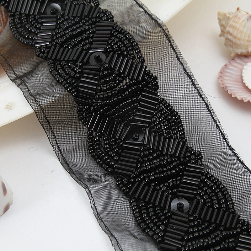 beaded trim in trimming chain beads sew on beaded fabric trim for clothes