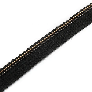 New wholesale Chain lace trim beaded 1.5 cm Sew-On  elastic lace trim Woven stretch lace trimmings for dresses