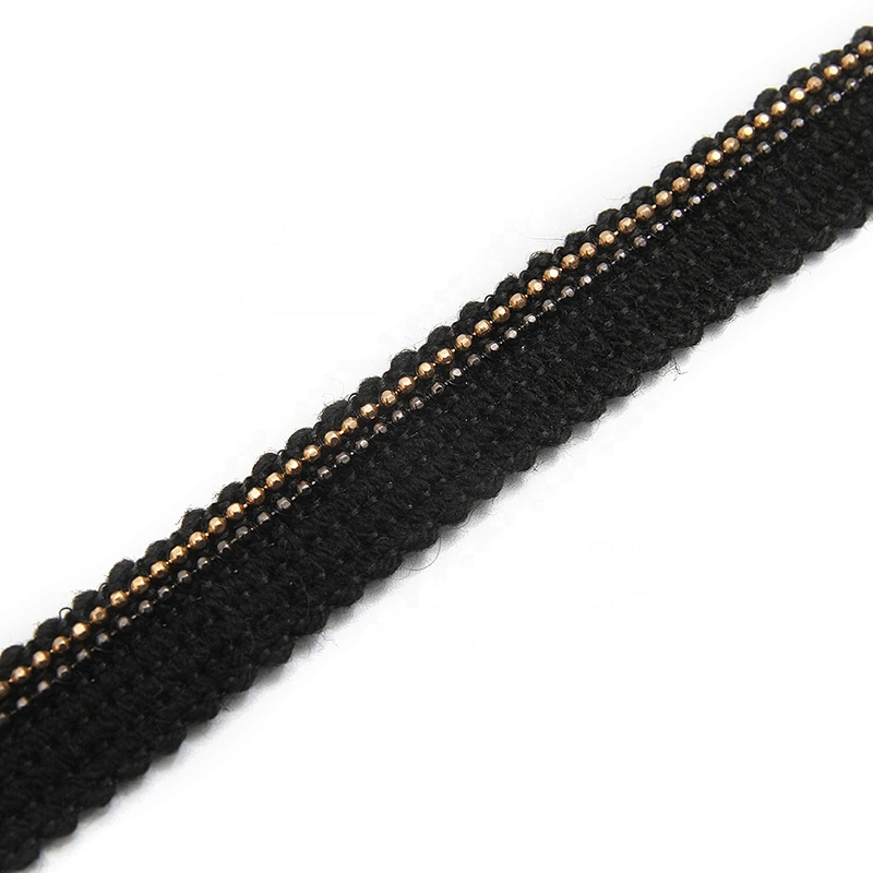 New wholesale Chain lace trim beaded 1.5 cm Sew-On  elastic lace trim Woven stretch lace trimmings for dresses