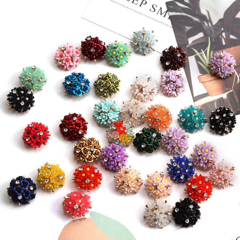 Fashionable rhinestone garment accessories buttons Copper buttons coat garment buttons