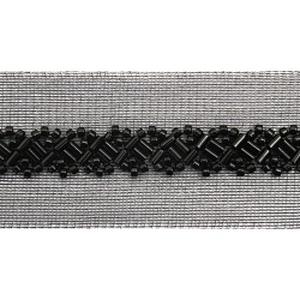 Wholesale Embroidery beaded lace trim 4 cm Mesh fabric lace trims beautiful Accessories for dress 3D wedding Designer