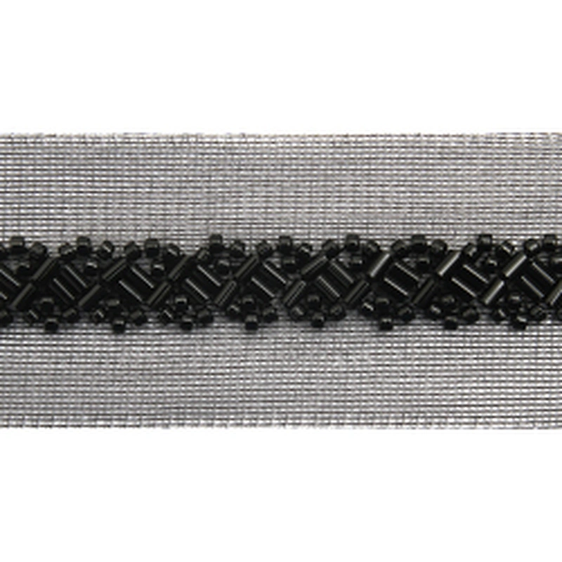 Wholesale Embroidery beaded lace trim 4 cm Mesh fabric lace trims beautiful Accessories for dress 3D wedding Designer