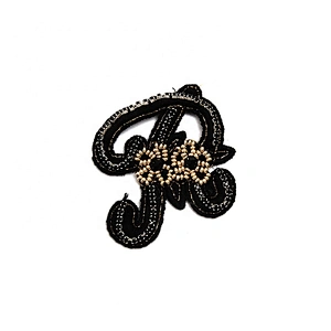 Christmas Cherry Flower Decorative Sew on Rhinestone Beaded Patches Wholesale patches for clothing