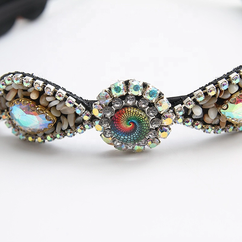 Wholesale KNOTTED CANDY JEWELED Headband Hairbands Fashion designer turband headband Custom made headband