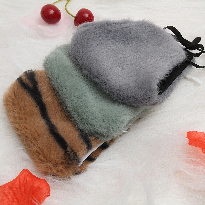 Wholesale winter furry masks warm and dust - proof temperament fashion masks