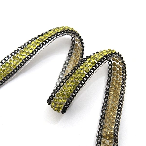 wholesale hot fix tape with rhinestone hot fix trimming chain glitter trim for DIY garment dresses Accessories