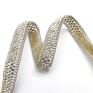 wholesale hot fix tape with rhinestone hot fix trimming chain glitter trim for DIY garment dresses Accessories