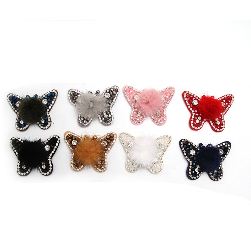 Christmas Cherry Flower Decorative Sew on Rhinestone Beaded Patches Wholesale patches for clothing