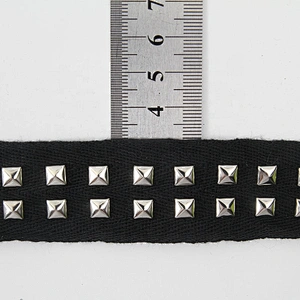 Studs trim ribbon diy handmade costume dress Shoelace Net Cord Sewing Garment Accessories trim Design Rivets Trims