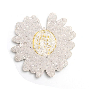 Christmas Cherry Flower Decorative Sew on Rhinestone Beaded Patches Wholesale patches for clothing