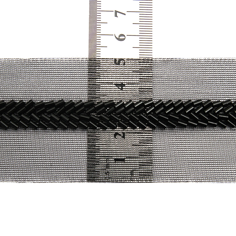 Wholesale Embroidery beaded lace trim 5 cm Mesh fabric lace trims beautiful Accessories for dress 3D wedding Designer