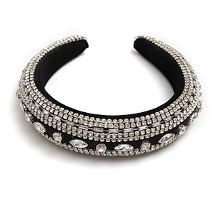 wholesale rhinestone hair band sponge flannel creative fluffy fashion girls hair band hair band women baroque