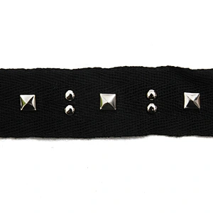 Wholesale 2.5cm Size Studs trim ribbon diy handmade costume dress sewing bead lace trim Design Rivets Trims