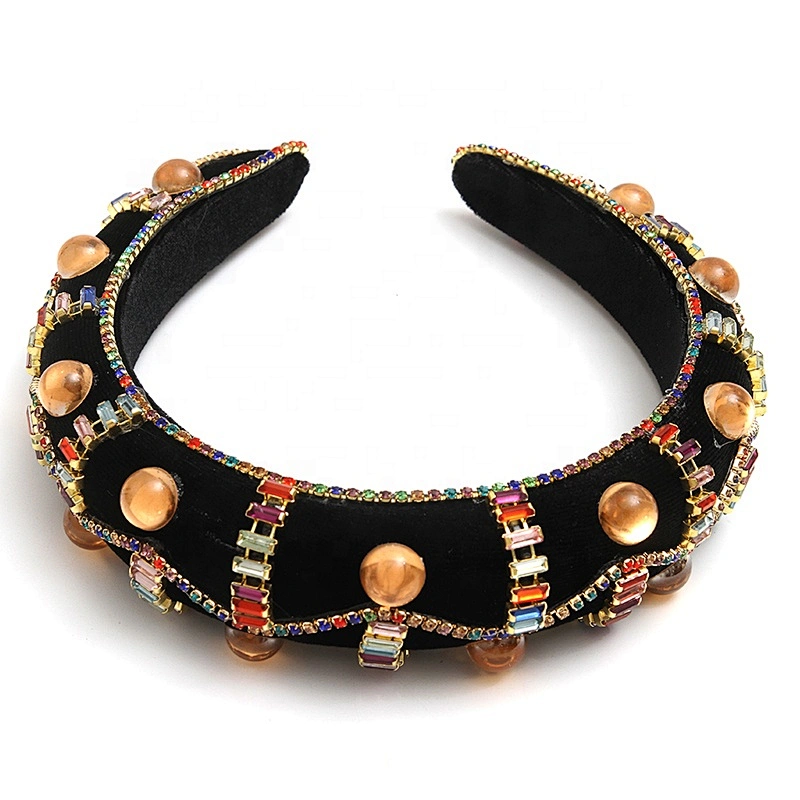 wholesale rhinestone hair band sponge flannel creative fluffy fashion girls hair band hair band women baroque