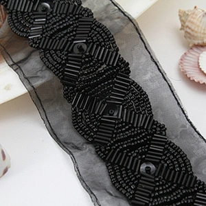 beaded trim in trimming chain beads sew on beaded fabric trim for clothes