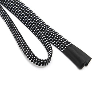 Wholesale  Cords Polyester Garment Drawstring rope Hoodie Rope flat rope Custom Garment Accessories Fashion Silicone End Tips