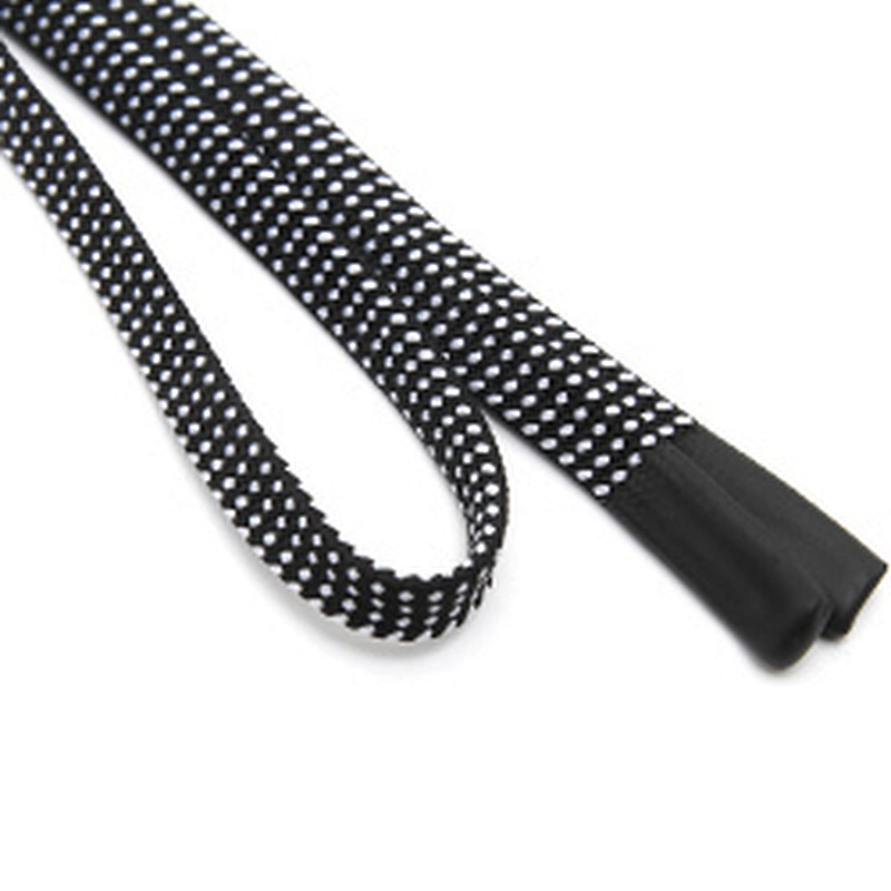 Wholesale  Cords Polyester Garment Drawstring rope Hoodie Rope flat rope Custom Garment Accessories Fashion Silicone End Tips