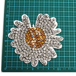 Christmas Cherry Flower Decorative Sew on Rhinestone Beaded Patches Wholesale patches for clothing