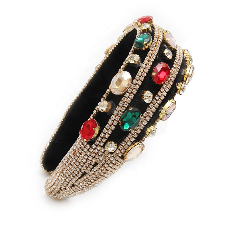 European and American cross-border rhinestone hair band sponge flannel creative fluffy fashion girl hair band hair band luxury
