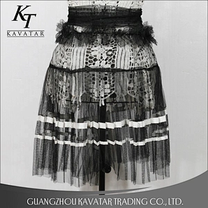 Fashion Beautiful Black Mesh Fabric Cloth Material Lace Dress African lace fabric