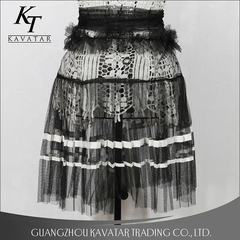 Fashion Beautiful Black Mesh Fabric Cloth Material Lace Dress African lace fabric