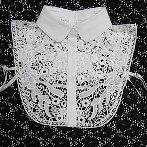 Autumn summer winter shirt collar versatile rhinestone Korean shirt lace floral false collar  Fake Embroided collar