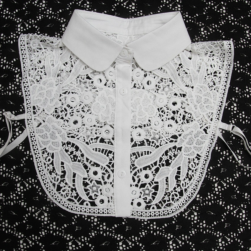 Autumn summer winter shirt collar versatile rhinestone Korean shirt lace floral false collar  Fake Embroided collar