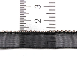 Wholesale Chain lace trim Beaded 1.3 cm Sew-On lace trim Polyester net mesh Lace trimmings for clothes  Accessories
