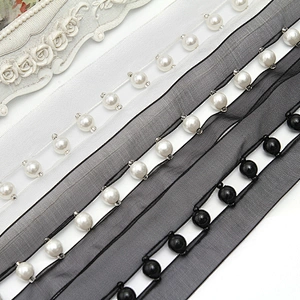 kavatar  wholesale new Handmade Bead lace Embroidered Tulle Trim wedding with Accessories Beads Crystals & Rhinestones