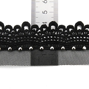 Wholesale 4cm Size Studs trim ribbon diy handmade costume dress sewing bead lace trim Design Rivets Trims