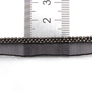 Wholesale Chain lace trim beaded 1.1 cm Sew-On lace trim Polyester net mesh Lace trimmings for clothes  Accessories