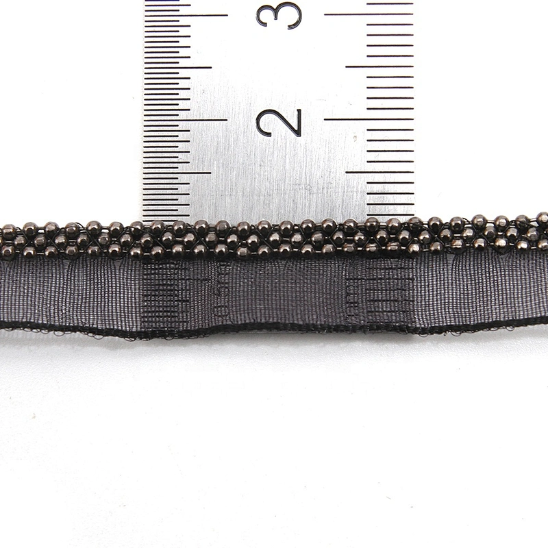 Wholesale Chain lace trim beaded 1.1 cm Sew-On lace trim Polyester net mesh Lace trimmings for clothes  Accessories