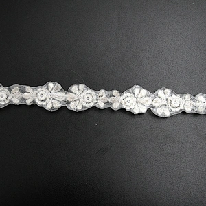 Christmas Cherry Flower Decorative Sew on Rhinestone Beaded Patches Wholesale patches for clothing