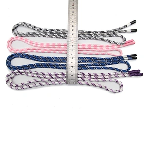 Wholesale  Cords Polyester Garment Drawstring rope Hoodie Rope flat rope Custom Garment Accessories Fashion Silicone End Tips