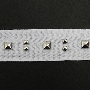 Wholesale 2.5cm Size Studs trim ribbon diy handmade costume dress sewing bead lace trim Design Rivets Trims